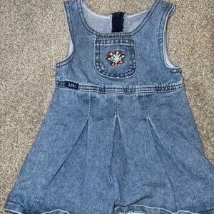 Vintage Lee Denim Dress Jumper Size 24 Months Y2K 90s